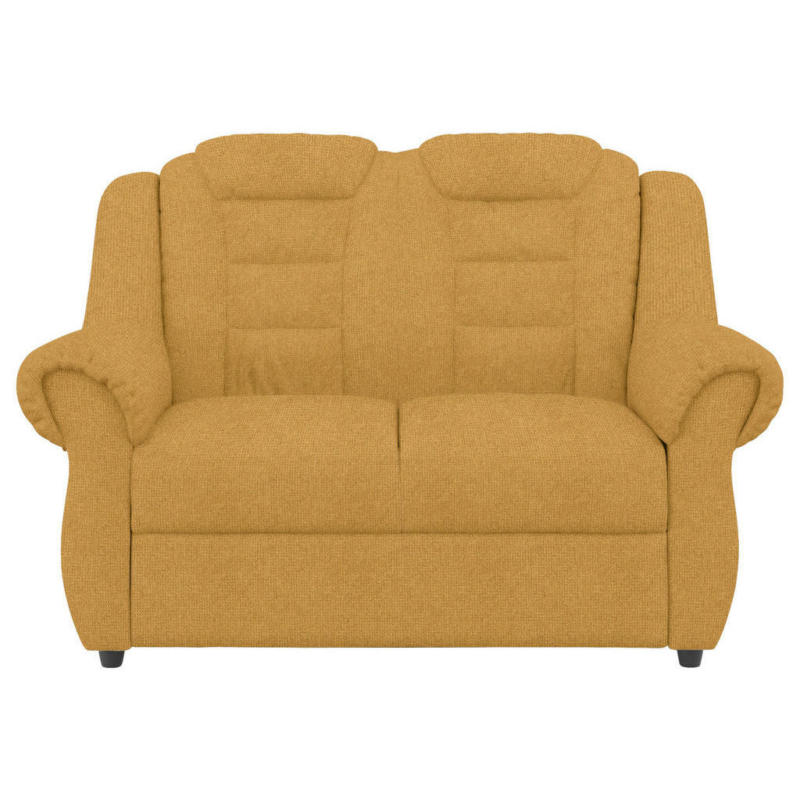 Zweisitzer-Sofa in Chenille Gelb
