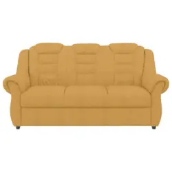 Dreisitzer-Sofa in Chenille Gelb