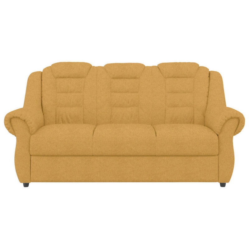 Dreisitzer-Sofa in Chenille Gelb