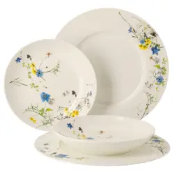 Tafelservice Brillance Fleurs des Alpes 4-teilig