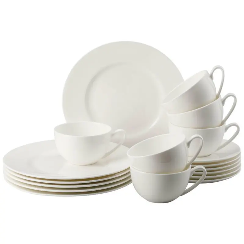 Kaffeeservice Jade White 18-teilig