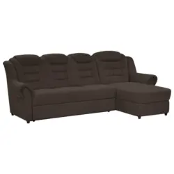 Ecksofa in Chenille Braun