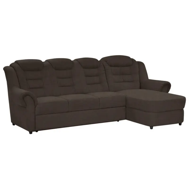 Ecksofa in Chenille Braun
