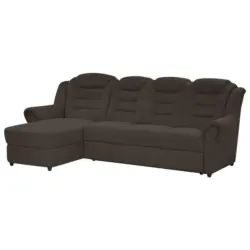 Ecksofa in Chenille Braun