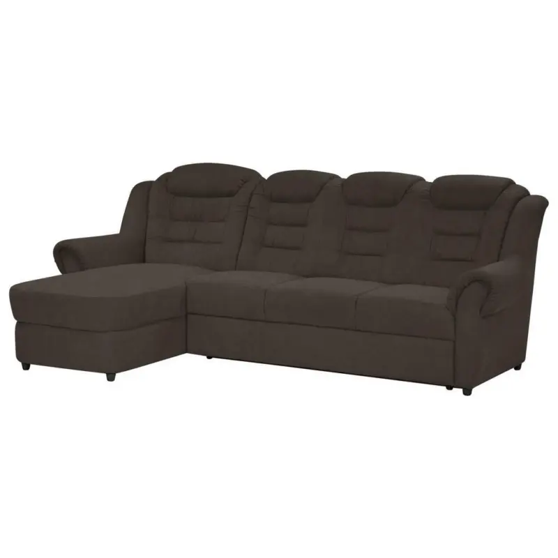 Ecksofa in Chenille Braun