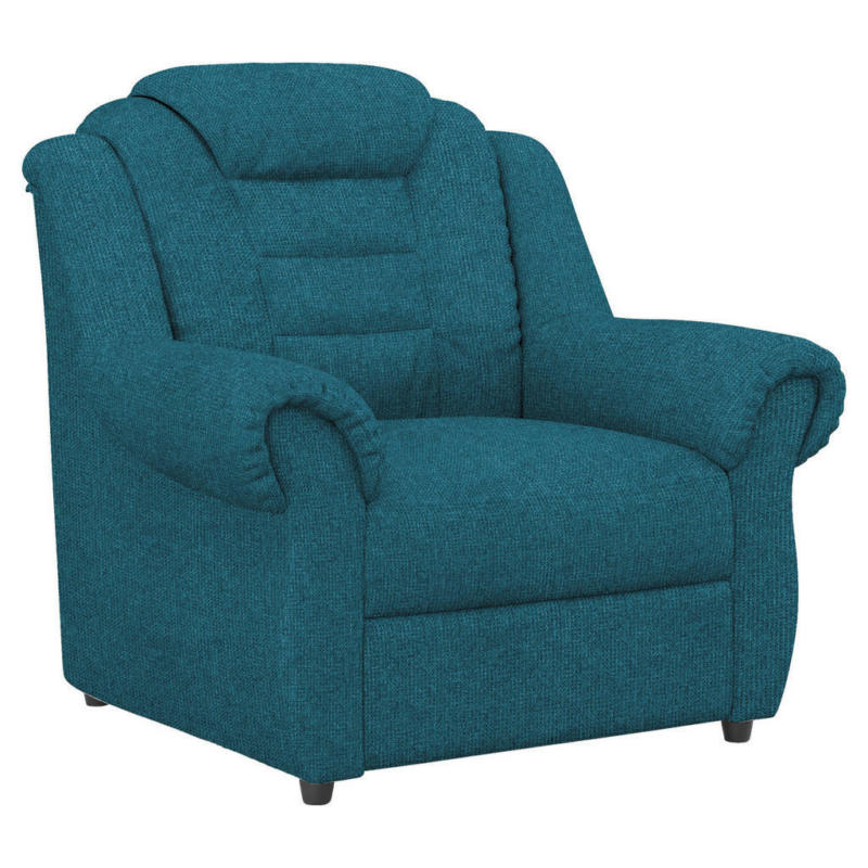 Sessel in Chenille Blau