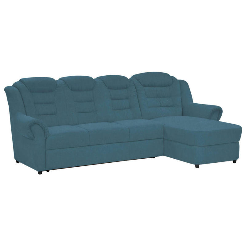 Ecksofa in Chenille Blau