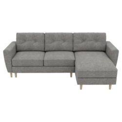 Ecksofa in Flachgewebe Taupe