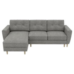 Ecksofa in Flachgewebe Taupe