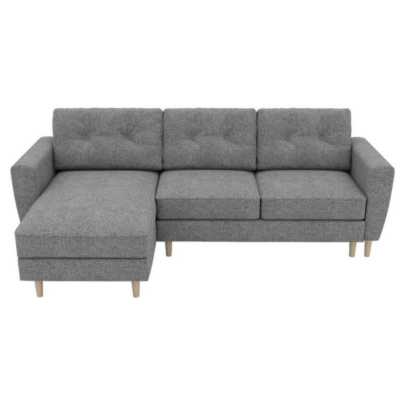 Ecksofa in Flachgewebe Grau