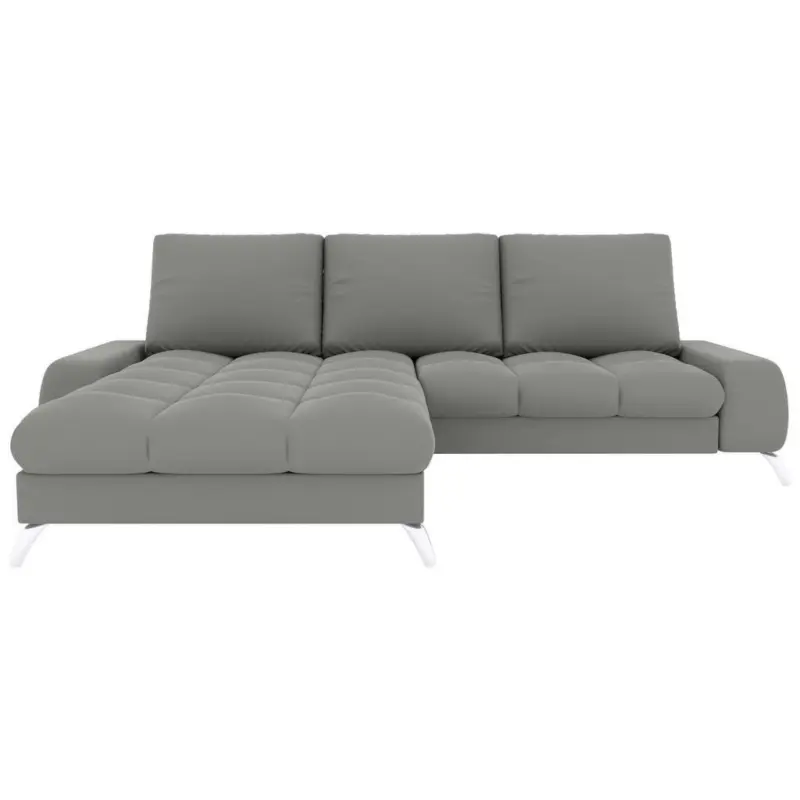 Ecksofa in Samt Grau