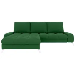 Ecksofa in Samt Grün