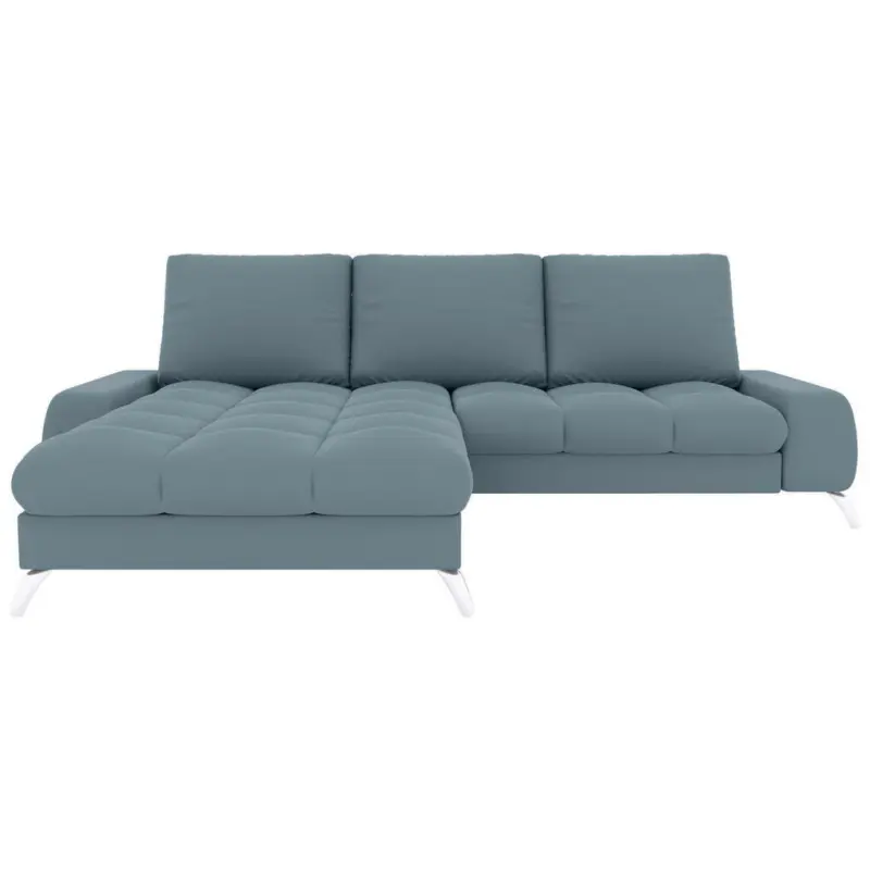 Ecksofa in Samt Blau