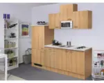 Hornbach Küchenblock Flex Well Nano 7989 Buche-Dekor/Buche-Dekor 210 cm inkl. Einbaugeräte