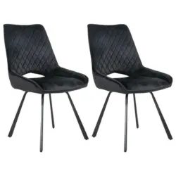 Stuhl-Set 2 Stück in Samt