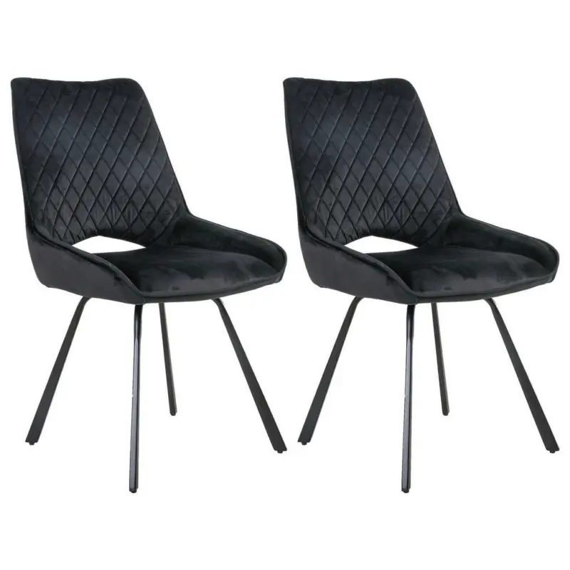 Stuhl-Set 2 Stück in Samt