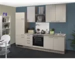 Hornbach Küchenblock Flex Well Nepal 8726 Kaschmir glänzend/Sonoma Eiche 270 cm inkl. Einbaugeräte