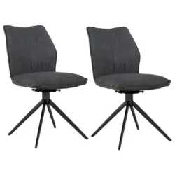 Stuhl-Set 2 Stück in Stahl