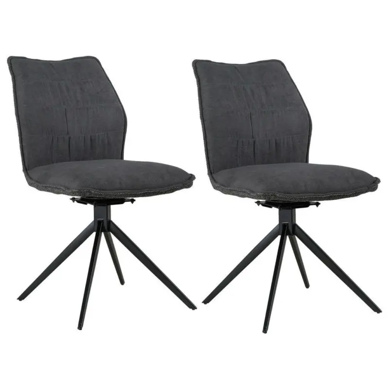 Stuhl-Set 2 Stück in Stahl