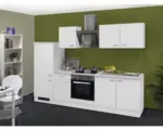 Hornbach Küchenblock Flex Well Wito 8775 weiß/weiß 270 cm inkl. Einbaugeräte