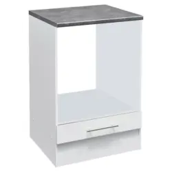 Herdumbauschrank 60/90/60 cm in Braun, Wei&szlig;