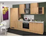 Hornbach Küchenblock Flex Well Nano Buche-Dekor/Buche-Dekor 310 cm inkl. Einbaugeräte