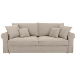 Eckschlafsofa in Velours Beige