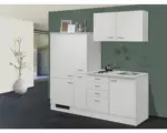 Hornbach Singleküche Flex Well Wito weiß/weiß 190 cm inkl. Einbaugeräte