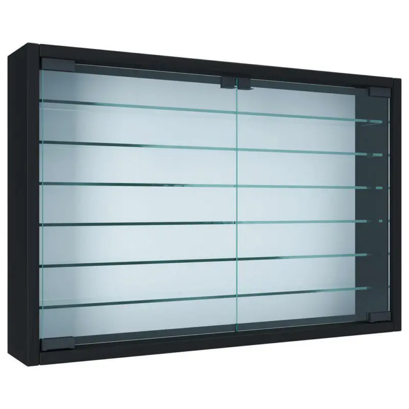 Hängevitrine in Schwarz