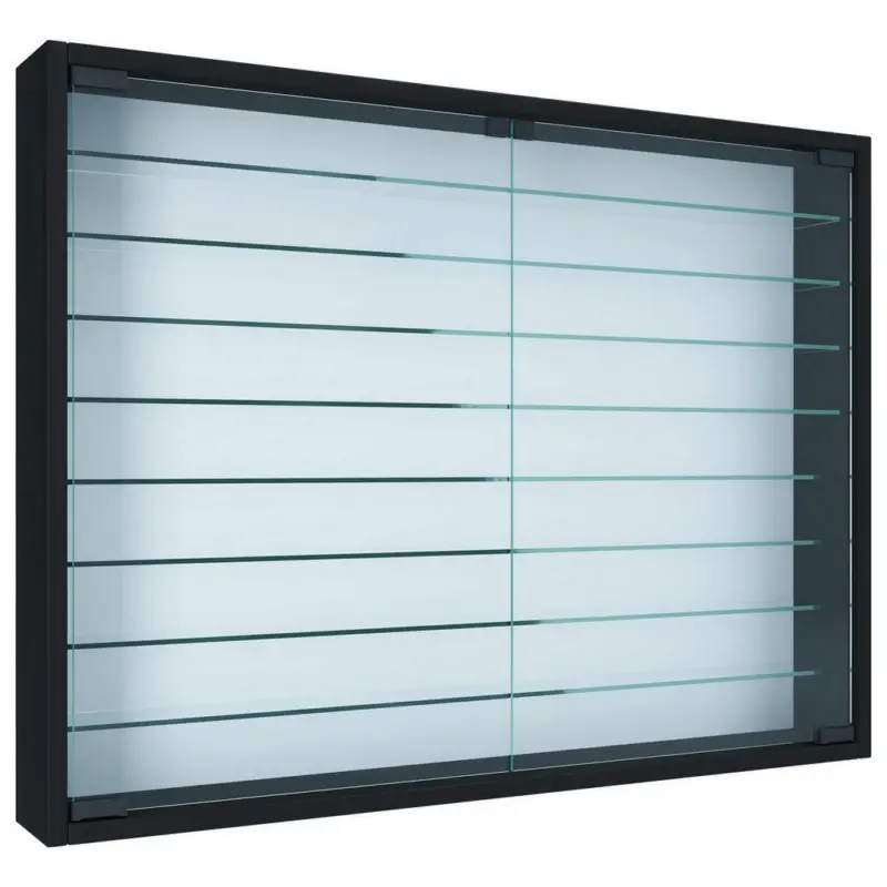 Hängevitrine in Schwarz
