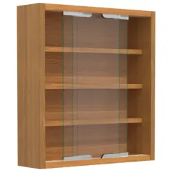 Hängevitrine in Buchefarben