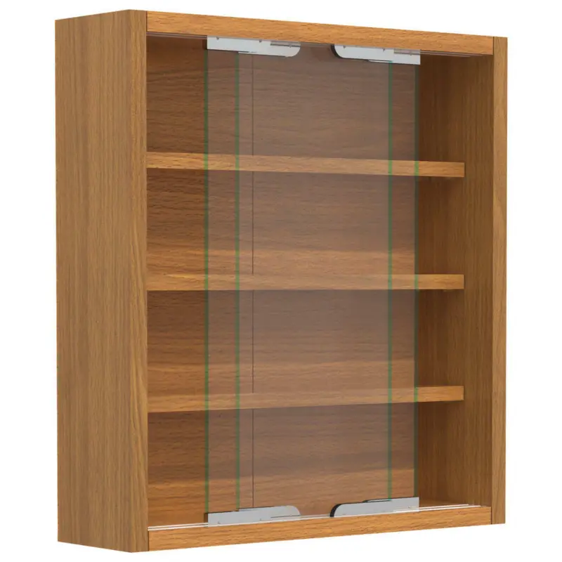 Hängevitrine in Buchefarben