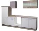Hornbach Küchenleerblock Flex Well Samoa L-270-2206-050 weiß/Sanoma Eiche 270 cm