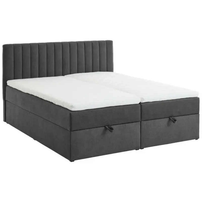 Boxbett 180/200 cm in Grau