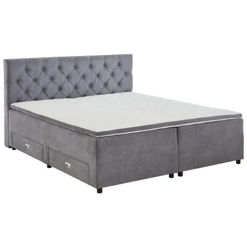 Boxbett 160/200 cm in Grau