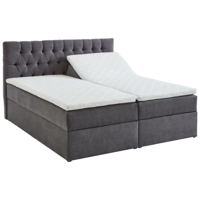 Boxbett 180/200 cm in Grau