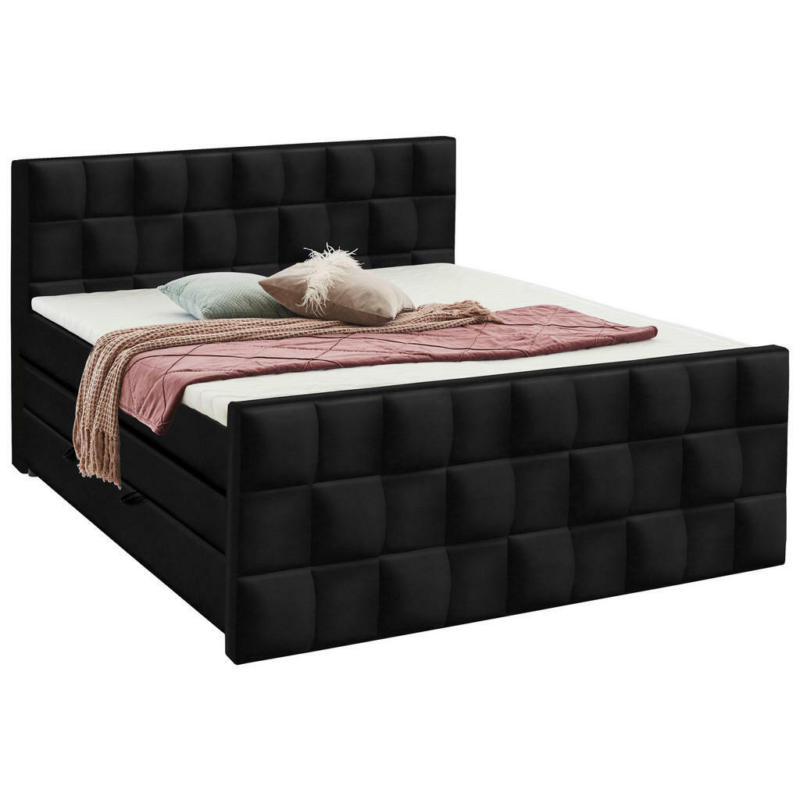 Boxspringbett 160/200 cm in Grau