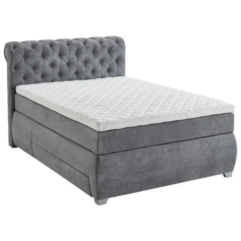 Boxspringbett 140/200 cm in Grau