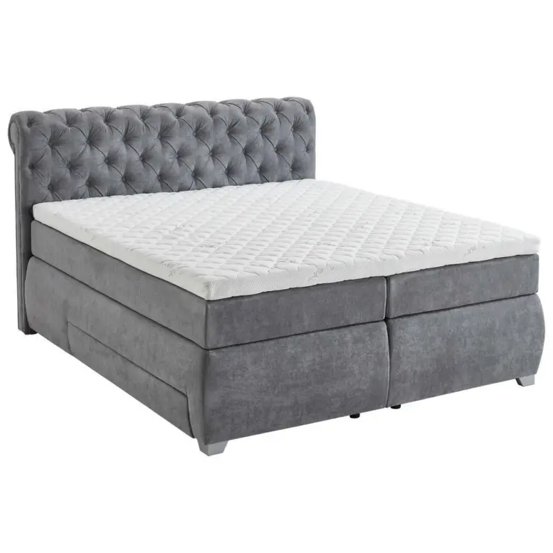 Boxspringbett 160/200 cm in Grau