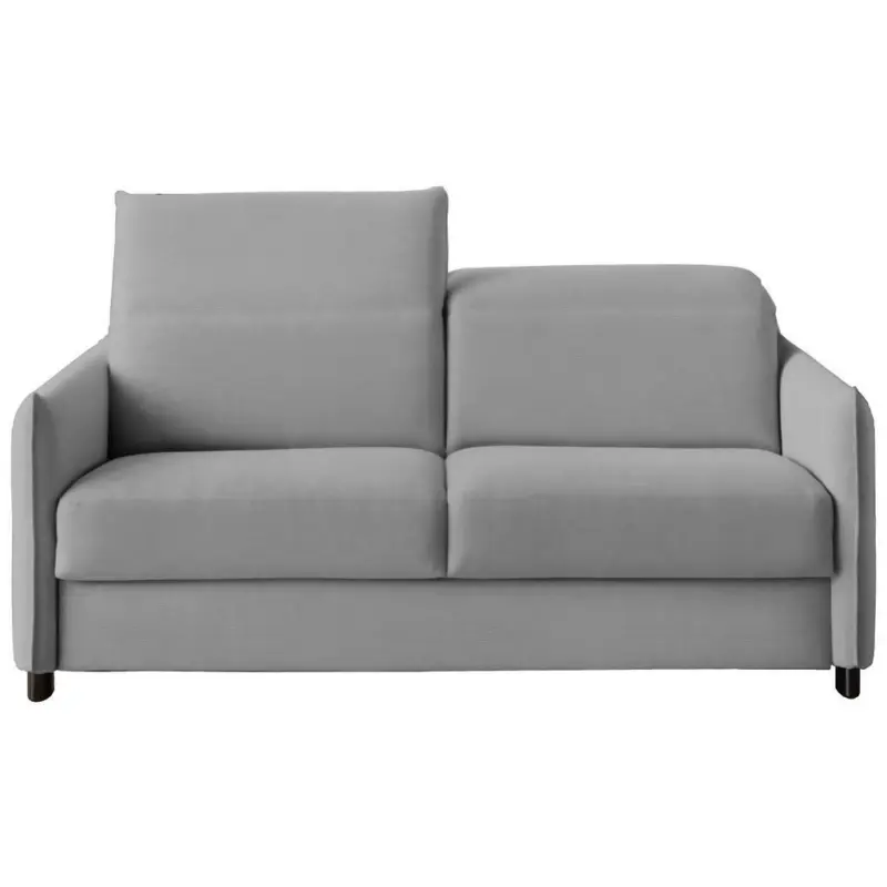 Schlafsofa in Cord, Velours Hellgrau