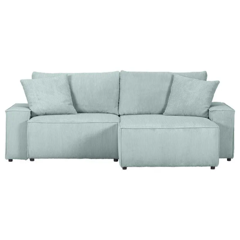 Ecksofa in Kord Mintgrün