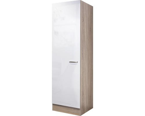 Geschirrschrank Flex Well Valero weiß glänzend/Sonoma Eiche 50x200x57 cm mit Drehtür