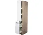 Hornbach Apothekerschrank Flex Well Valero weiß/Sonoma Eiche 30x200x57 cm