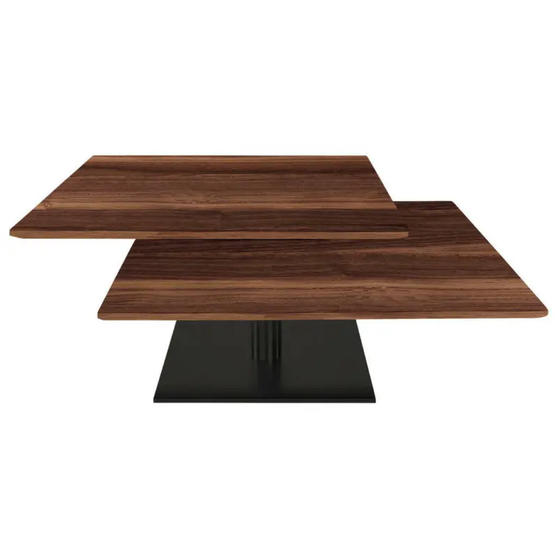 Couchtisch in Holz, Metall 75/75/33-41 cm