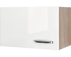 Hängeschrank Flex Well Valero weiß glänzend/Sonoma Eiche 60x32x32 cm mit Drehtür