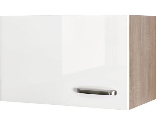 Hängeschrank Flex Well Valero weiß glänzend/Sonoma Eiche 60x32x32 cm mit Drehtür