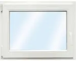 Hornbach Kunststofffenster ARON Basic weiß 90x60 cm DIN Links