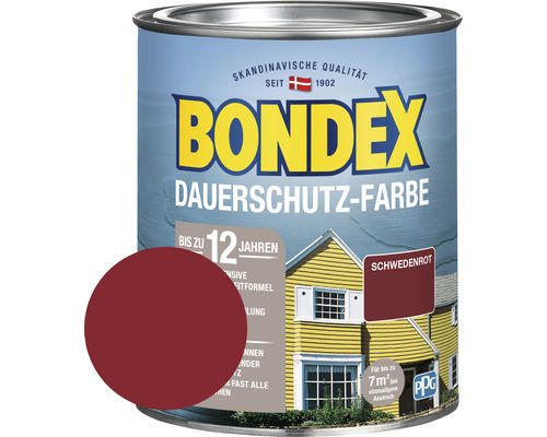 Dauerschutzfarbe Bondex schwedenrot 0,75 l