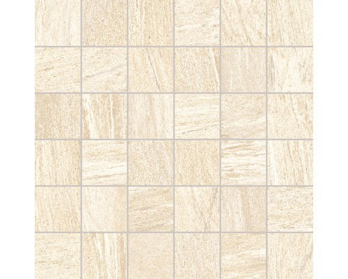 Feinsteinzeugmosaik Sahara 30,0x30,0 cm creme matt