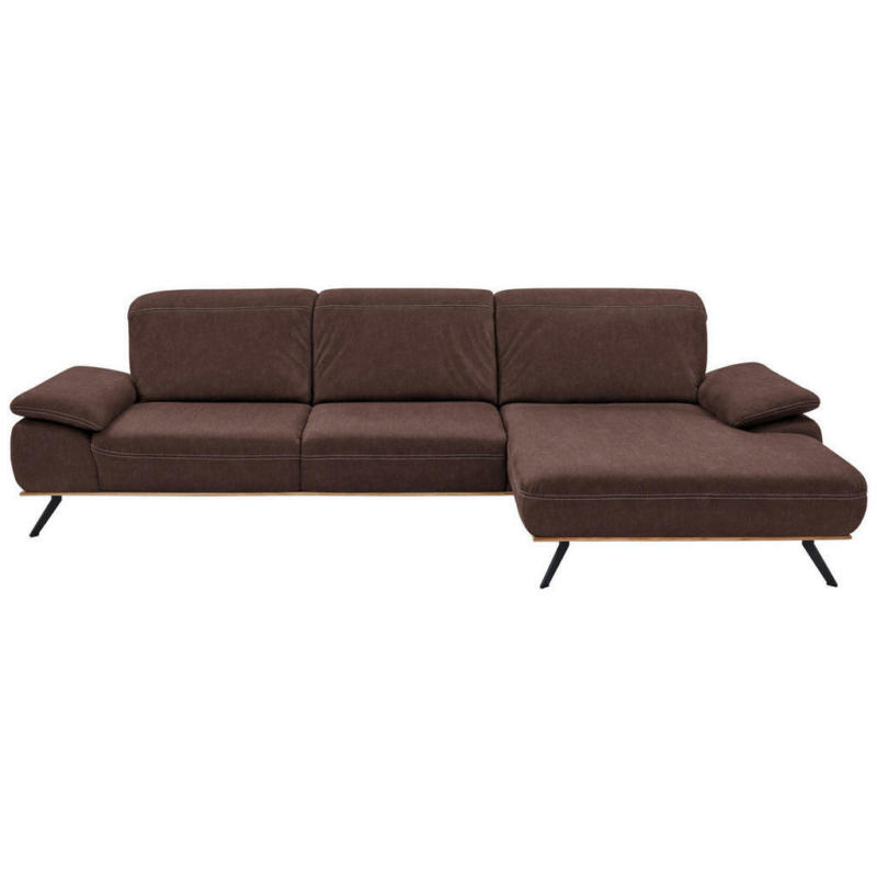 Ecksofa in Mikrofaser Braun